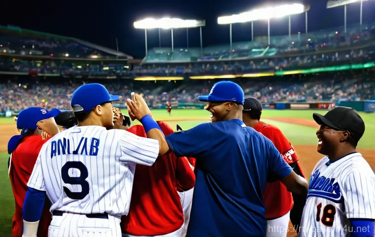 야구 팀의 캐미스트리 만드는 법 - **Prompt: Team Huddle After a Challenging Moment**
    A baseball team gathered in a close huddle on...