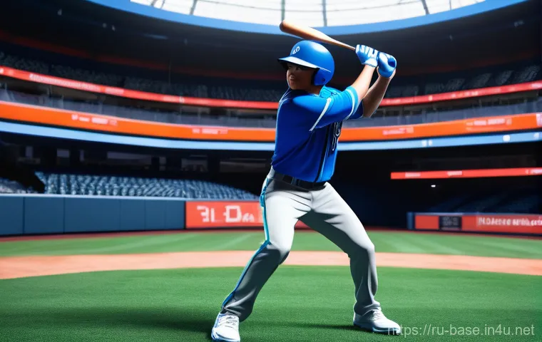 야구 타격 훈련 소프트웨어 리뷰 - **Prompt 1: Immersive VR Baseball Training Session**
"A young adult male athlete, approximately ...