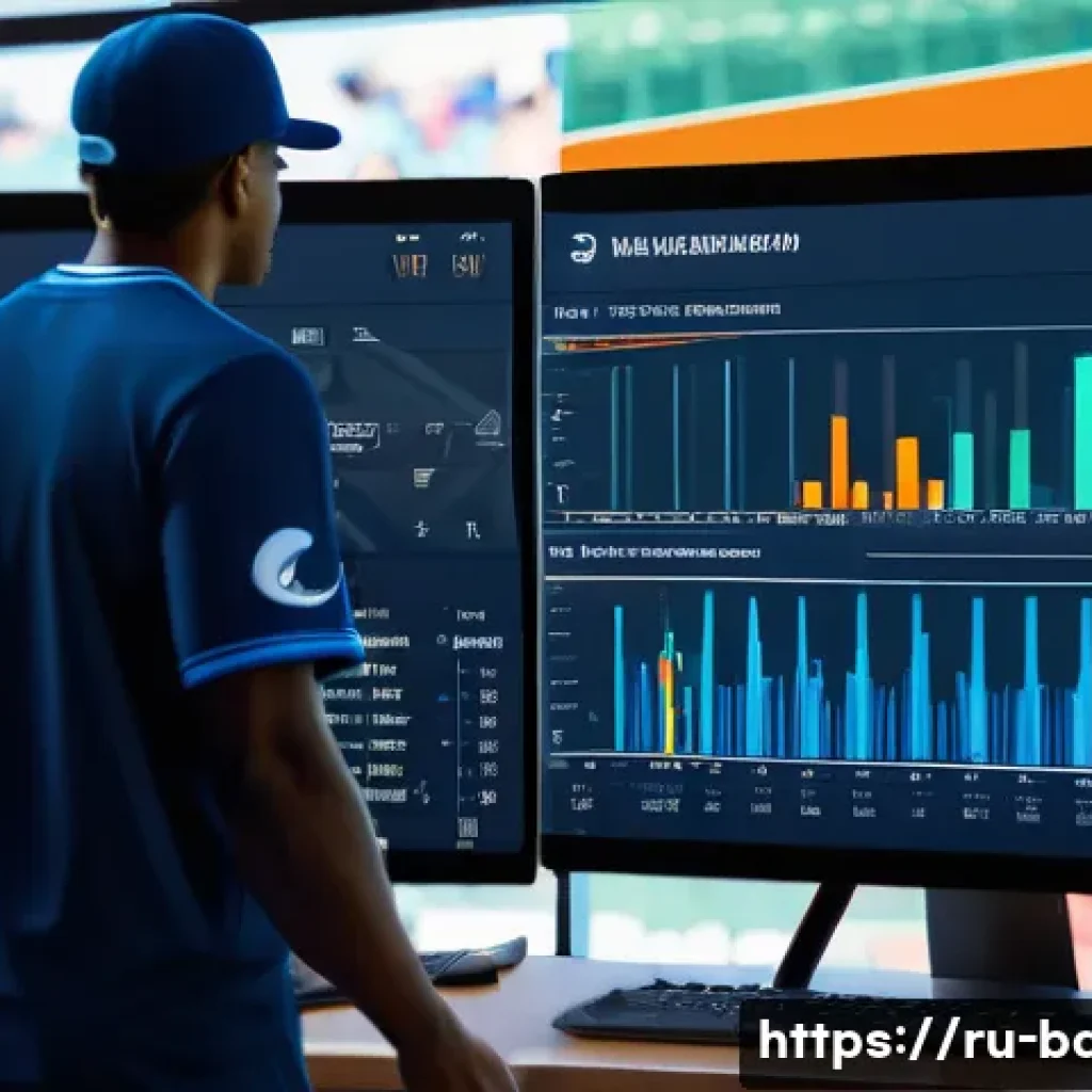야구 데이터 시각화 도구 추천 - **Prompt 1: Immersive Baseball Analytics Dashboard**
"A wide-angle shot of a young adult, approx...