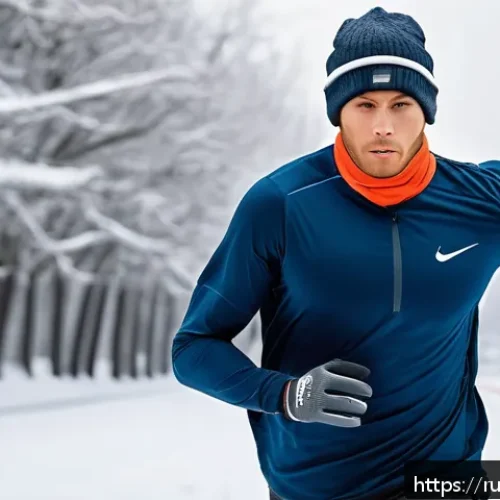 야구 시즌별 훈련 계획 - A professional baseball player in winter training gear practicing interval running on a snowy outdoo...