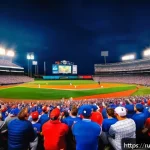 야구 기록 보유자 소개 - A dynamic and intense baseball game scene featuring a diverse professional team in full uniform, sho...